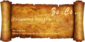 Zsigmond Csilla névjegykártya