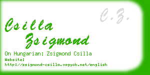 csilla zsigmond business card